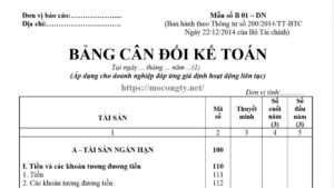 Cách lập bảng cân đối kế toán