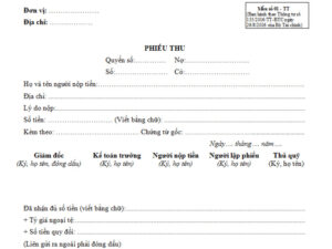 Mẫu phiếu kế toán theo Thông Tư 133