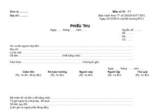 Mẫu phiếu kế toán theo Thông Tư 200