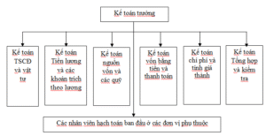 Sơ đồ bộ máy kế toán tập trung tại công ty cổ phần 
