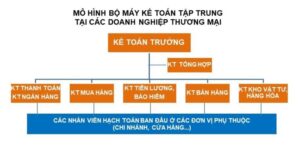 Sơ đồ bộ máy kế toán tập trung tại công ty thương mại 