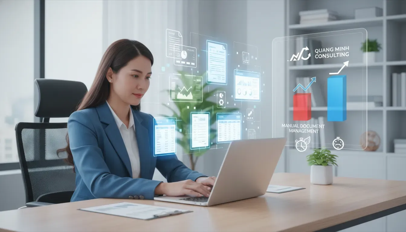 Tối ưu hóa vận hành với công cụ quản lý chứng từ từ Quang Minh Consulting